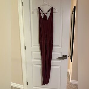 Lush Deep Red Jumpsuit